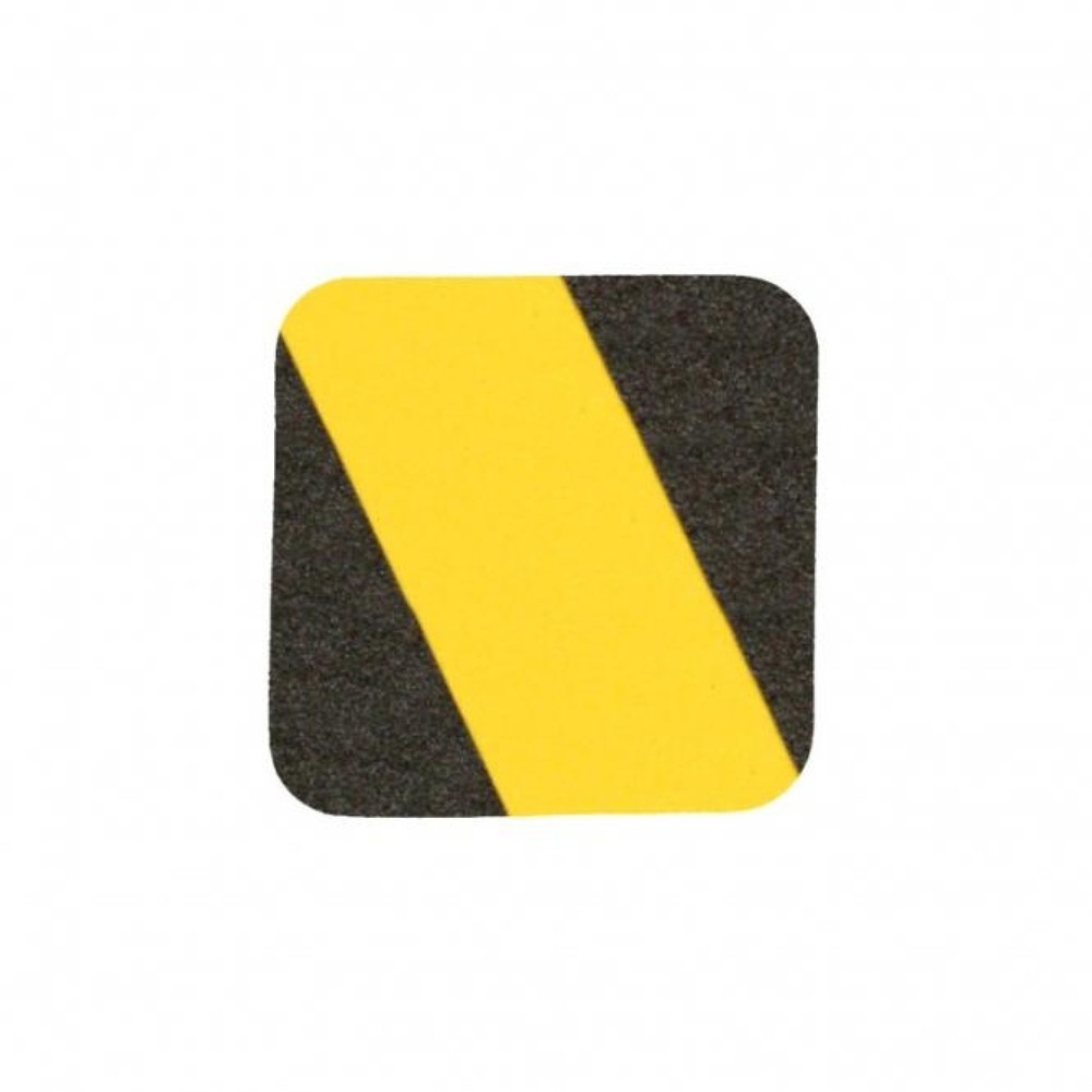 Revêtement antidérapant m2™, déformable, 50 pièces, L x l 140 x 140 mm, noir-jaune