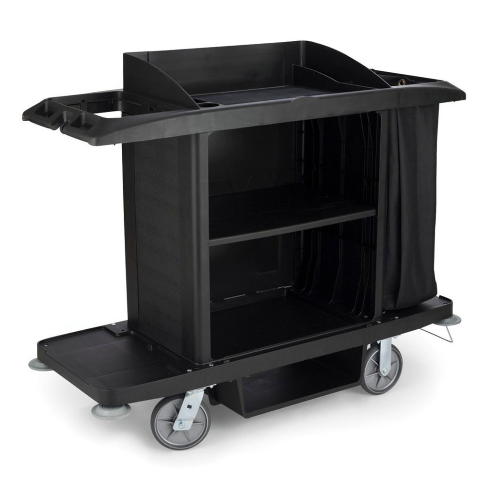 Rubbermaid® Chariot d'étage, noir, HxlxP 1 270 x 559 x 1 524 mm