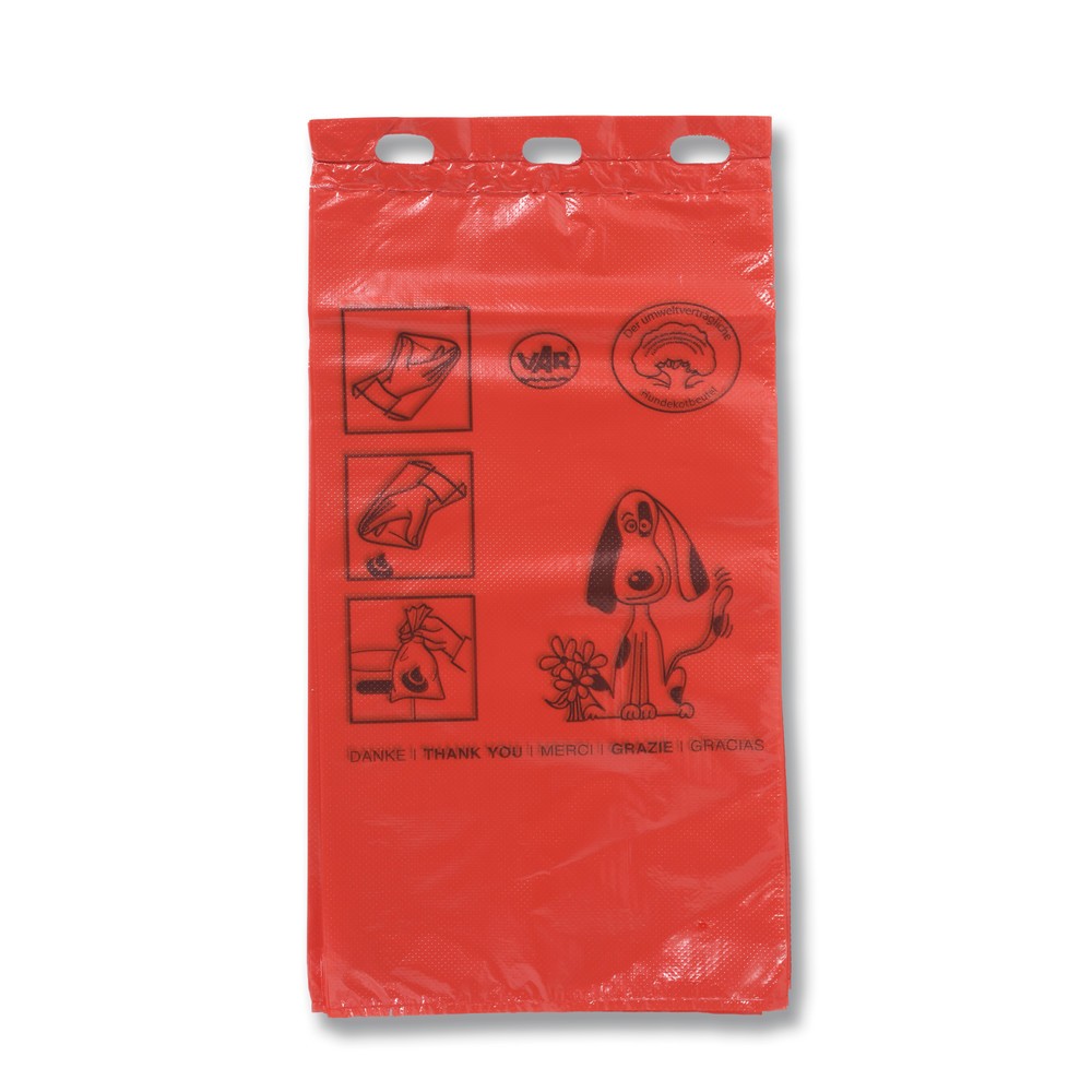 Sachets à excréments pour chien, 1.000 pièces/UV, rouge