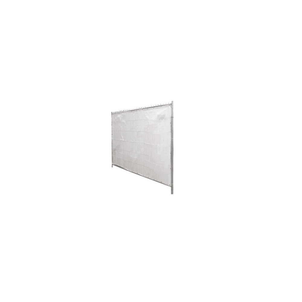 Schake Bâche de protection visuelle pour clôture de chantier, 3,50 x 2,00 m, blanc