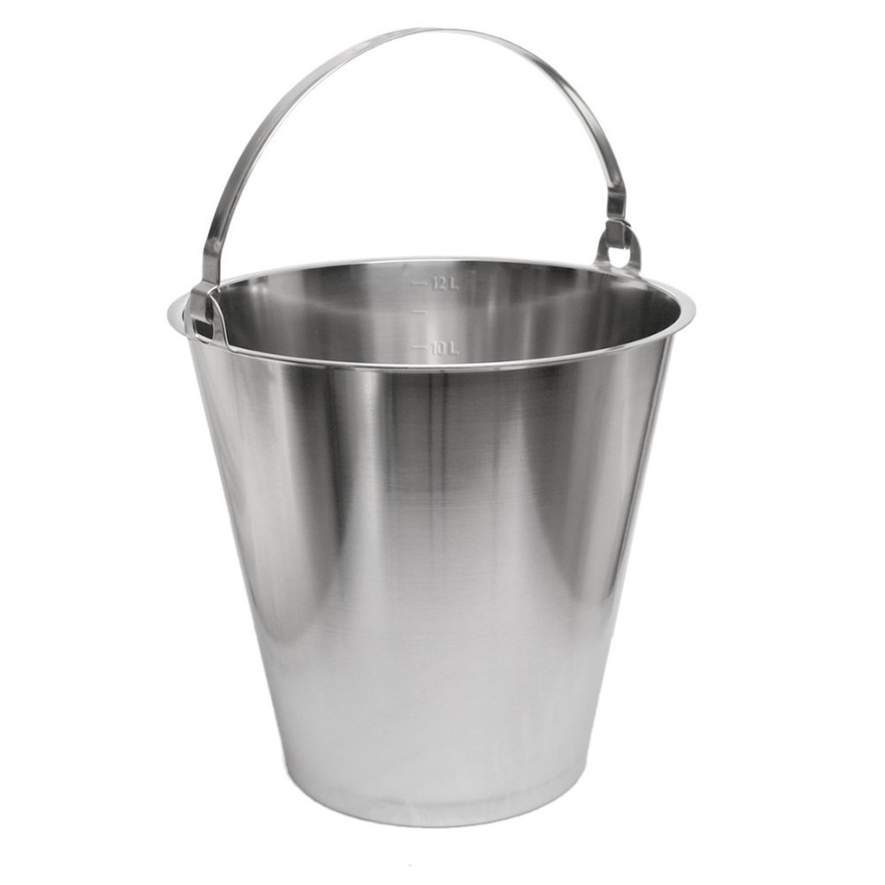 Seau en acier inoxydable RENNER, 12 litres