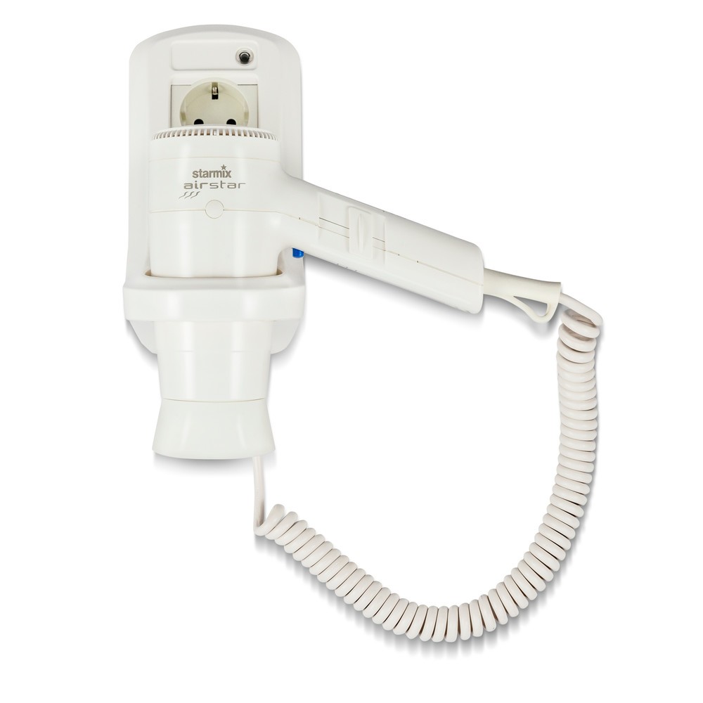 Sèche-cheveux manuel starmix HFTW 12 S, 1.200 W, support mural inclus, blanc