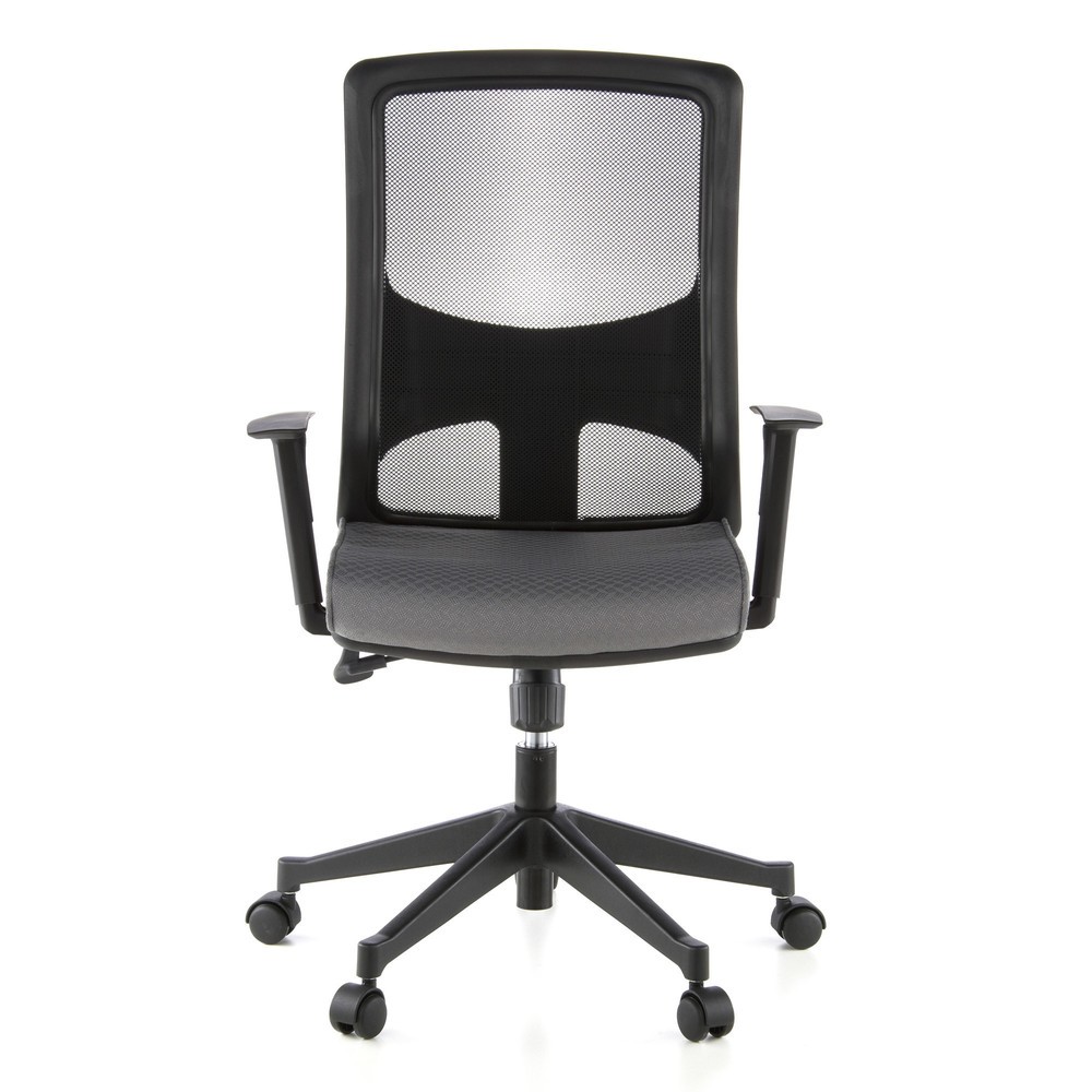 Siège de bureau / fauteuil de direction hjh OFFICE LAVITA tissu, noir/gris