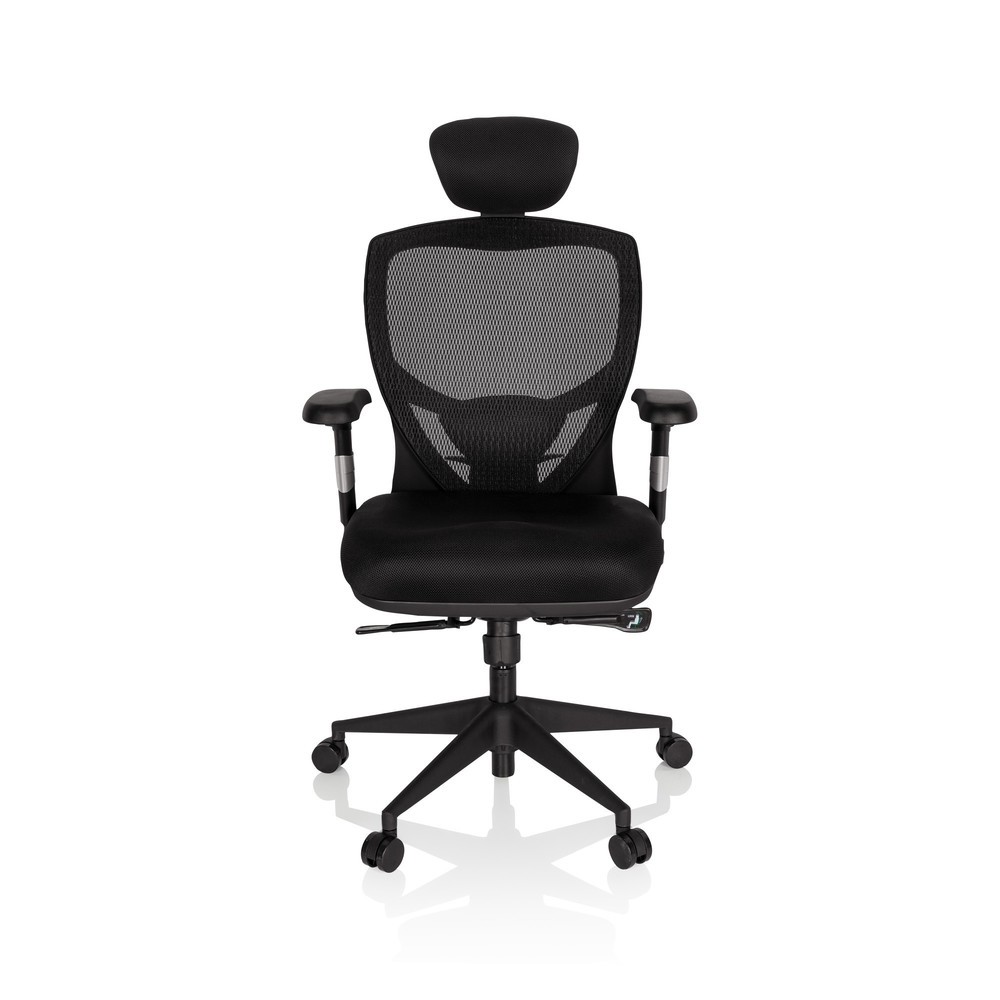 Siège de bureau / fauteuil de direction hjh OFFICE VENUS BASE tissu, noir