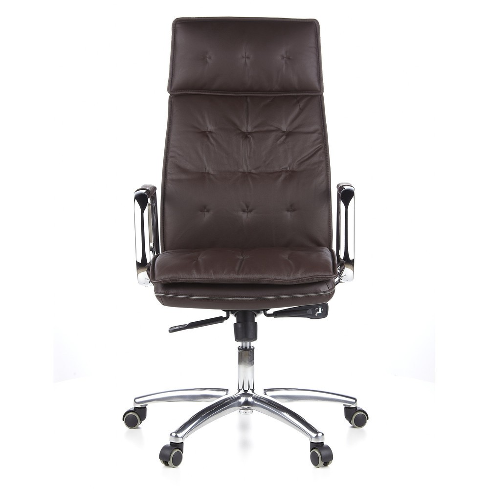 Siège de bureau / fauteuil de direction hjh OFFICE VILLA 20 cuir, marron