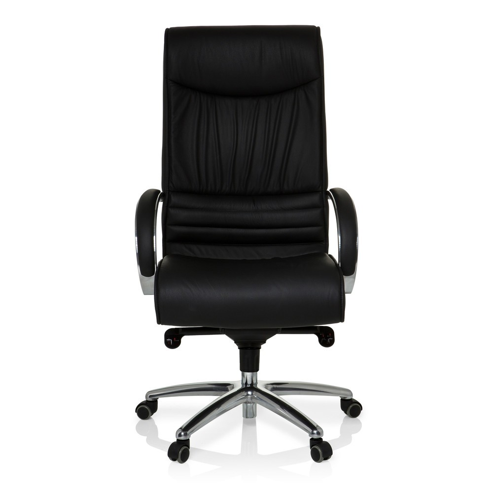 Siège de bureau / fauteuil de direction hjh OFFICE XXL F 400 cuir/similicuir, noir