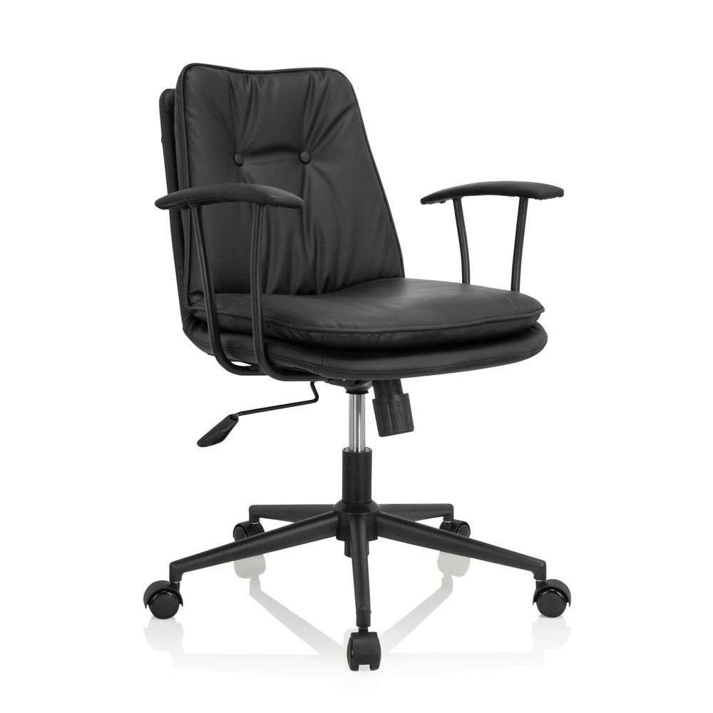 Numéro de l'image du produit 6: Chaise de bureau / chaise pivotante hjh OFFICE SMALLO similicuir, noir