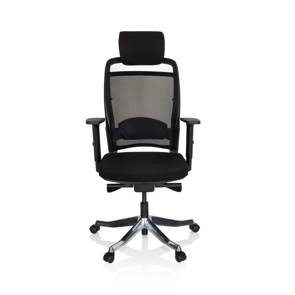 Siège de bureau / siège pivotant hjh OFFICE IKAST I tissu/maille, noir