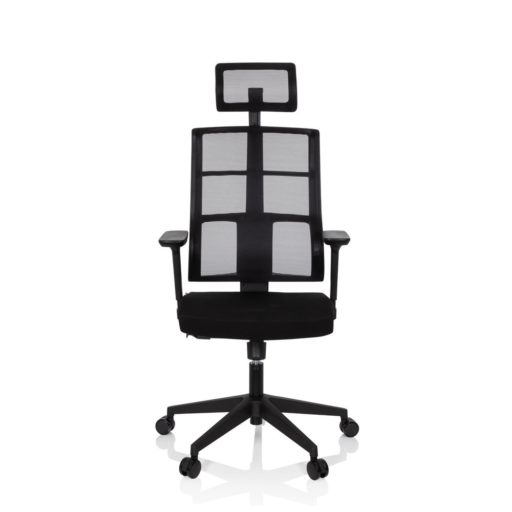 Siège de bureau / siège pivotant hjh OFFICE SPINIO PRO tissu/maille, noir