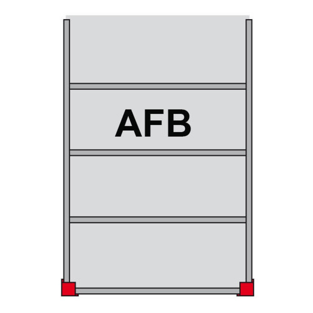 Système de plates-formes de stockage modulaire, travée auxiliaire, capacité de charge 350 kg/m², lxP 4 000 x 4 000 mm, gris clair