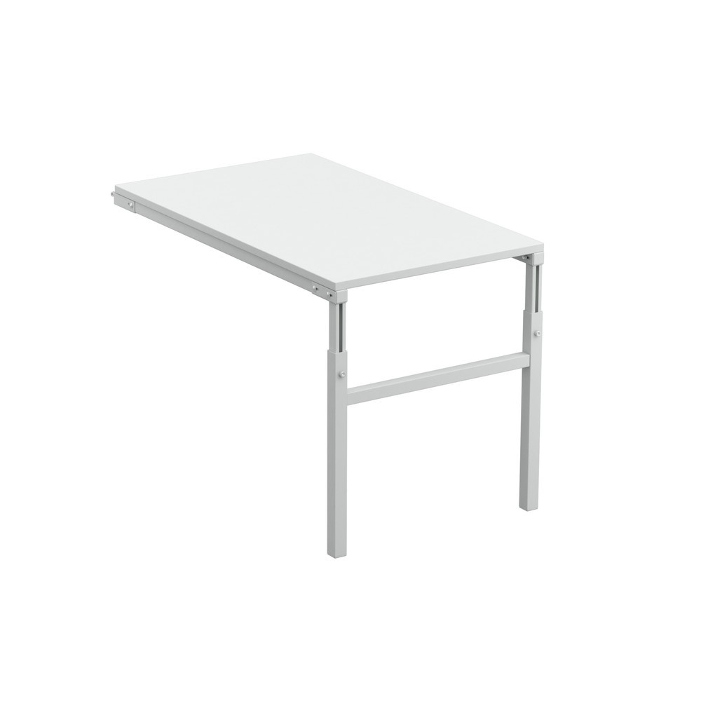 Table d’angle d’appoint pour système de poste de travail, réglable en hauteur, capacité de charge 150 kg, l x P 1 000 x 500 mm