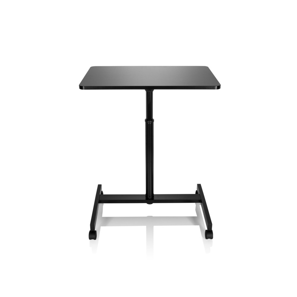 Table haute / support pour ordinateur portable hjh OFFICE STAND VM-SU avec ressort à gaz & roulettes, noir