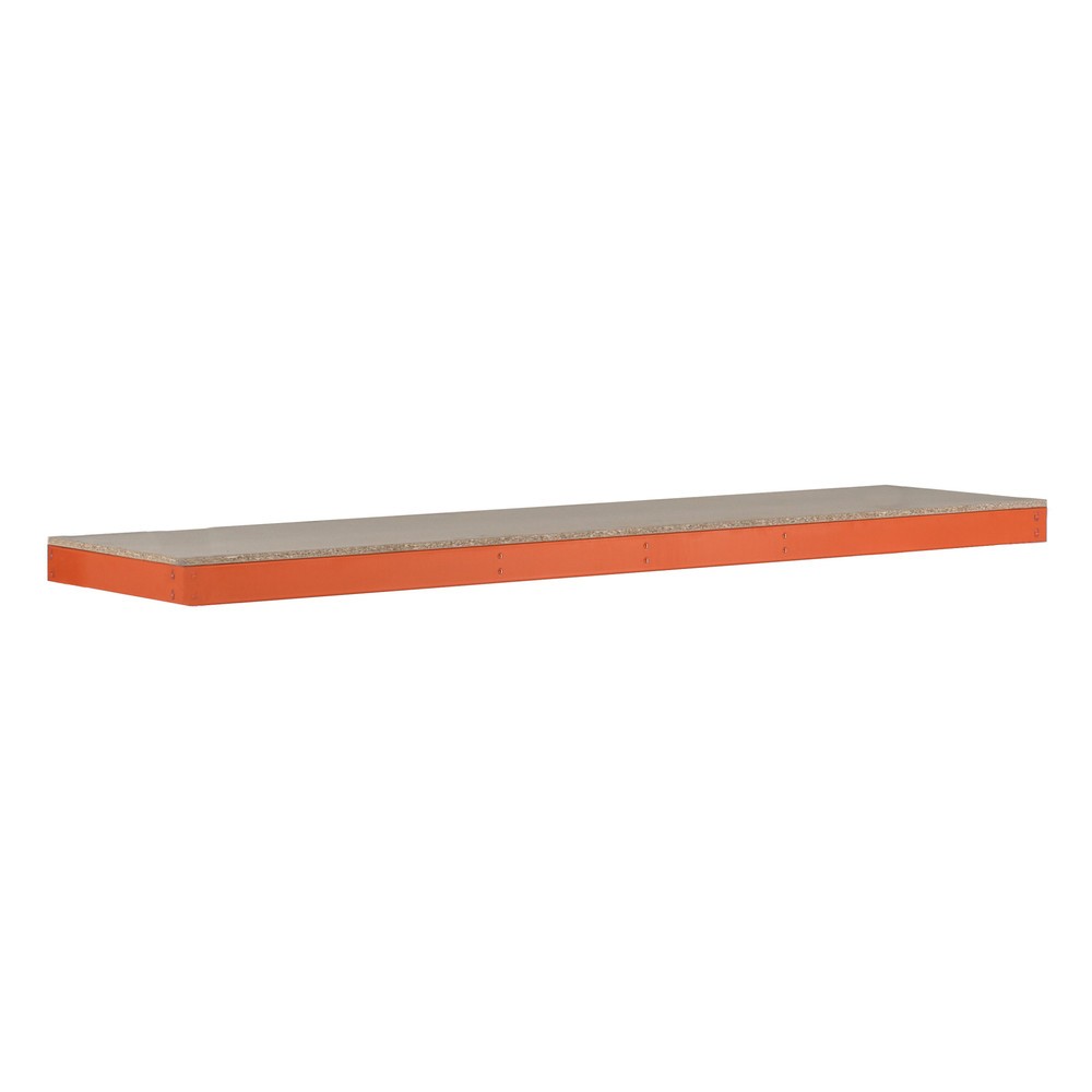 Tablette pour rayonnage grande portée SCHULTE avec panneaux agglomérés, l x P 2 146 x 621 mm, orange