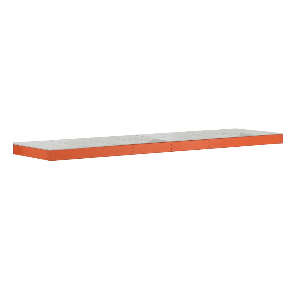 Tablette pour rayonnage grande portée SCHULTE avec panneaux en acier, l x P 1 536 x 621 mm, orange