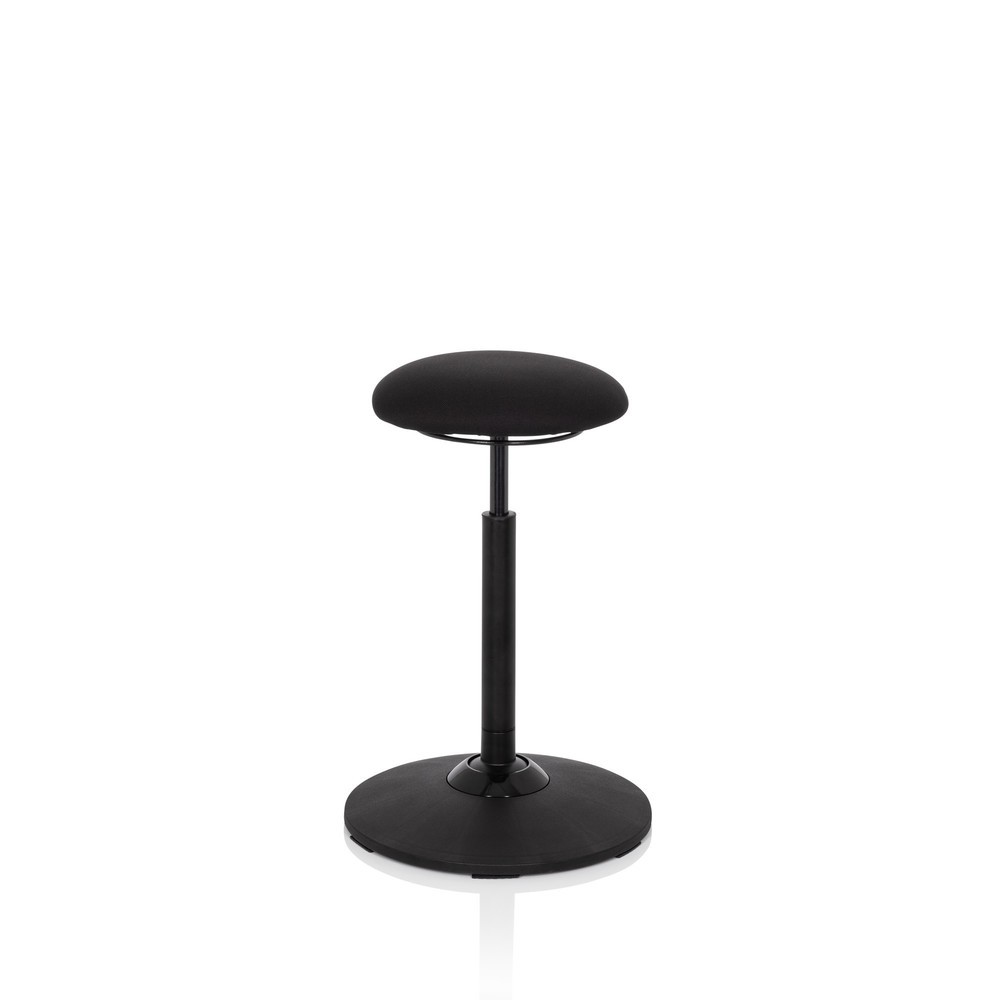 Tabouret assis-debout / siège assis-debout hjh OFFICE BALANCE SIT tissu, noir