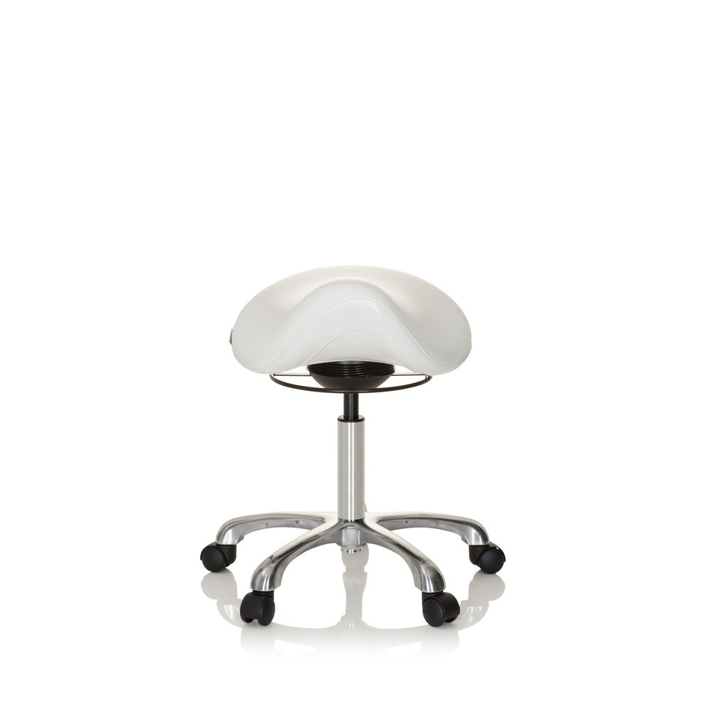 Tabouret-selle / Siège-selle hjh OFFICE ORTHO SIT PU similicuir, blanc