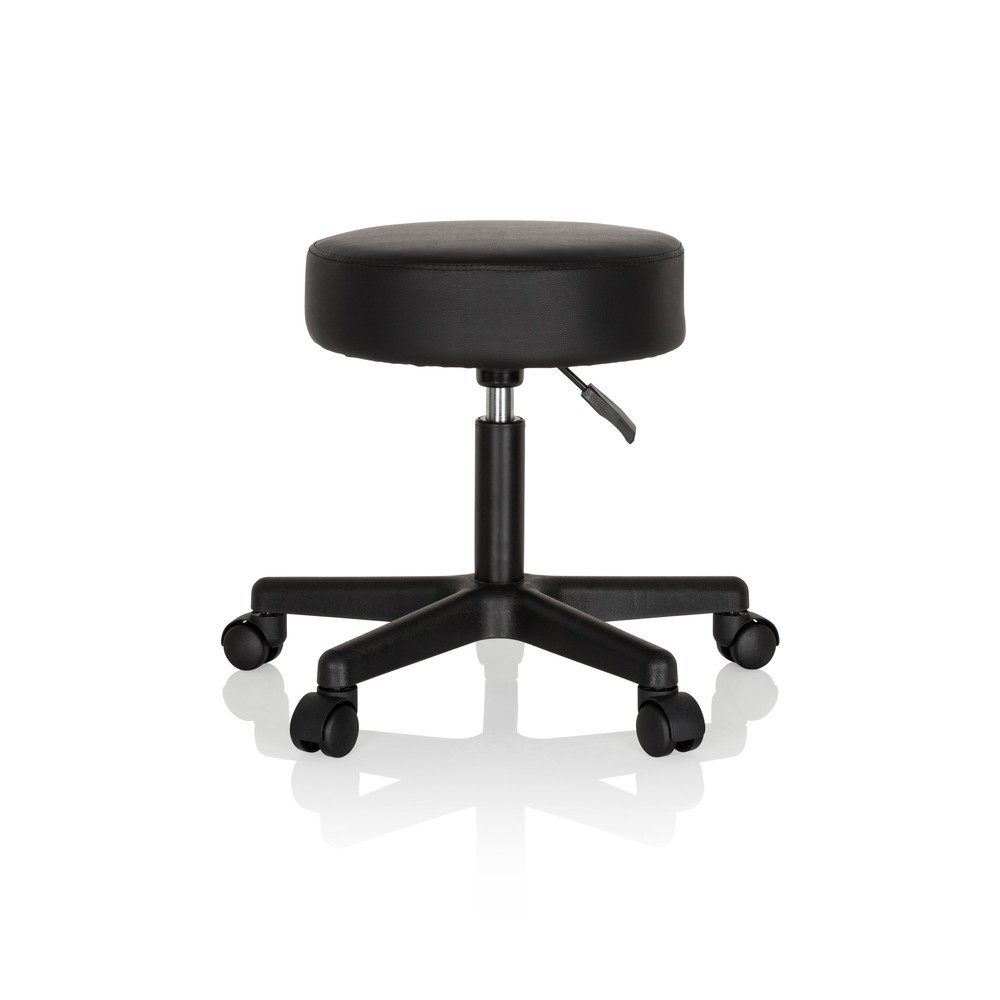 Tabouret / tabouret pivotant hjh OFFICE OPERATOR I similicuir, noir