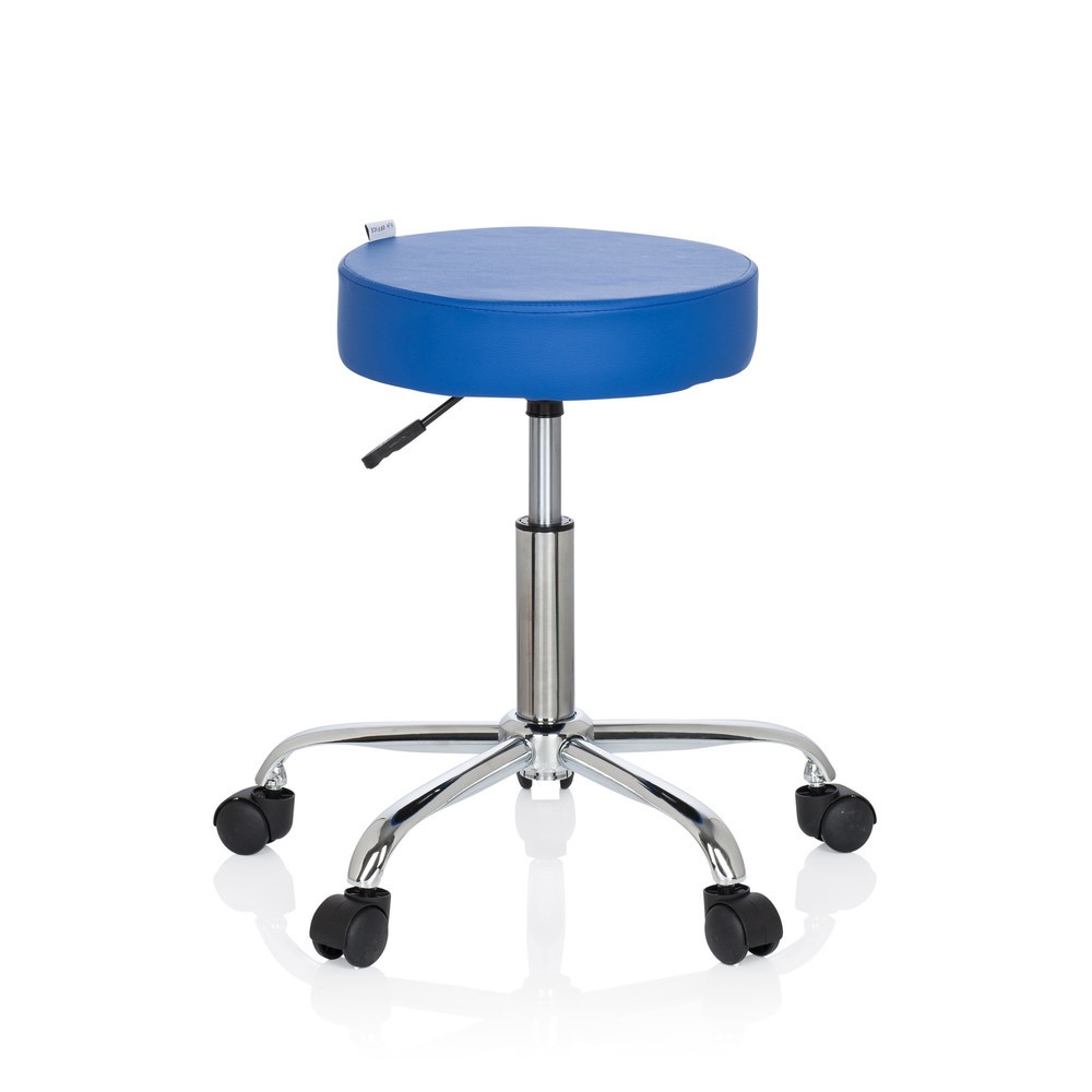 Tabouret / tabouret pivotant hjh OFFICE OPERATOR II similicuir, bleu