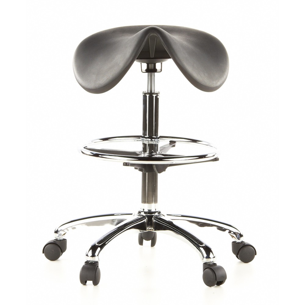 Tabouret / tabouret pivotant hjh OFFICE TOP WORK 13 mousse rigide, noir