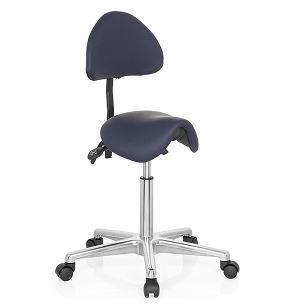 Tabouret / tabouret pivotant hjh OFFICE TOP WORK 20 similicuir, bleu