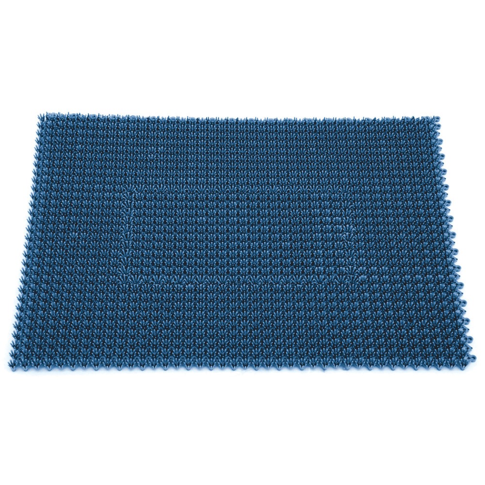 Tapis de sol pour saletés grossières, PE, l x P 570 x 860 mm, bleu métallisé