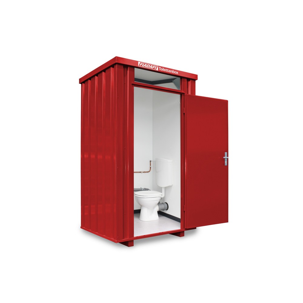 FLADAFI® Box WC TB 2701,galvanisé, monté, avec aménagement, porte à un battant, au centre du côté large