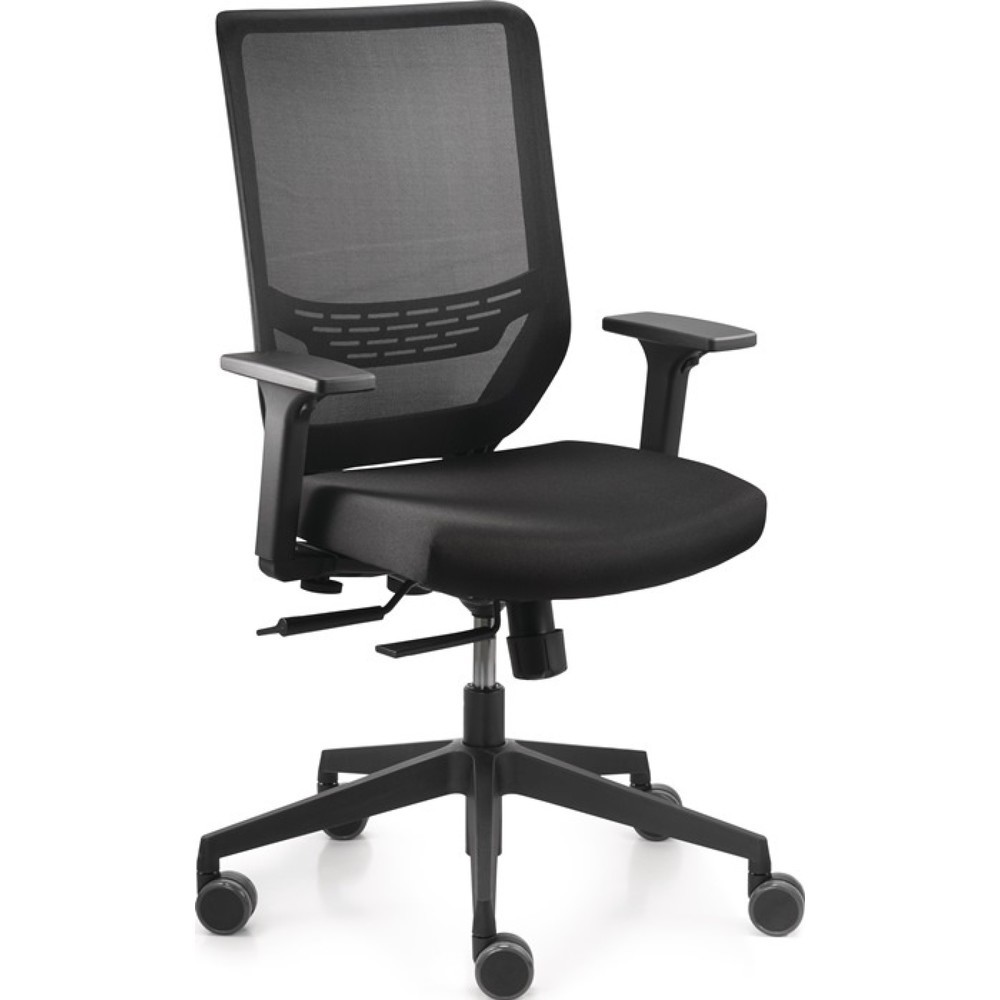 Chaise de bureau pivotante Topstar® Syncro-Steel II, dossier rembourré