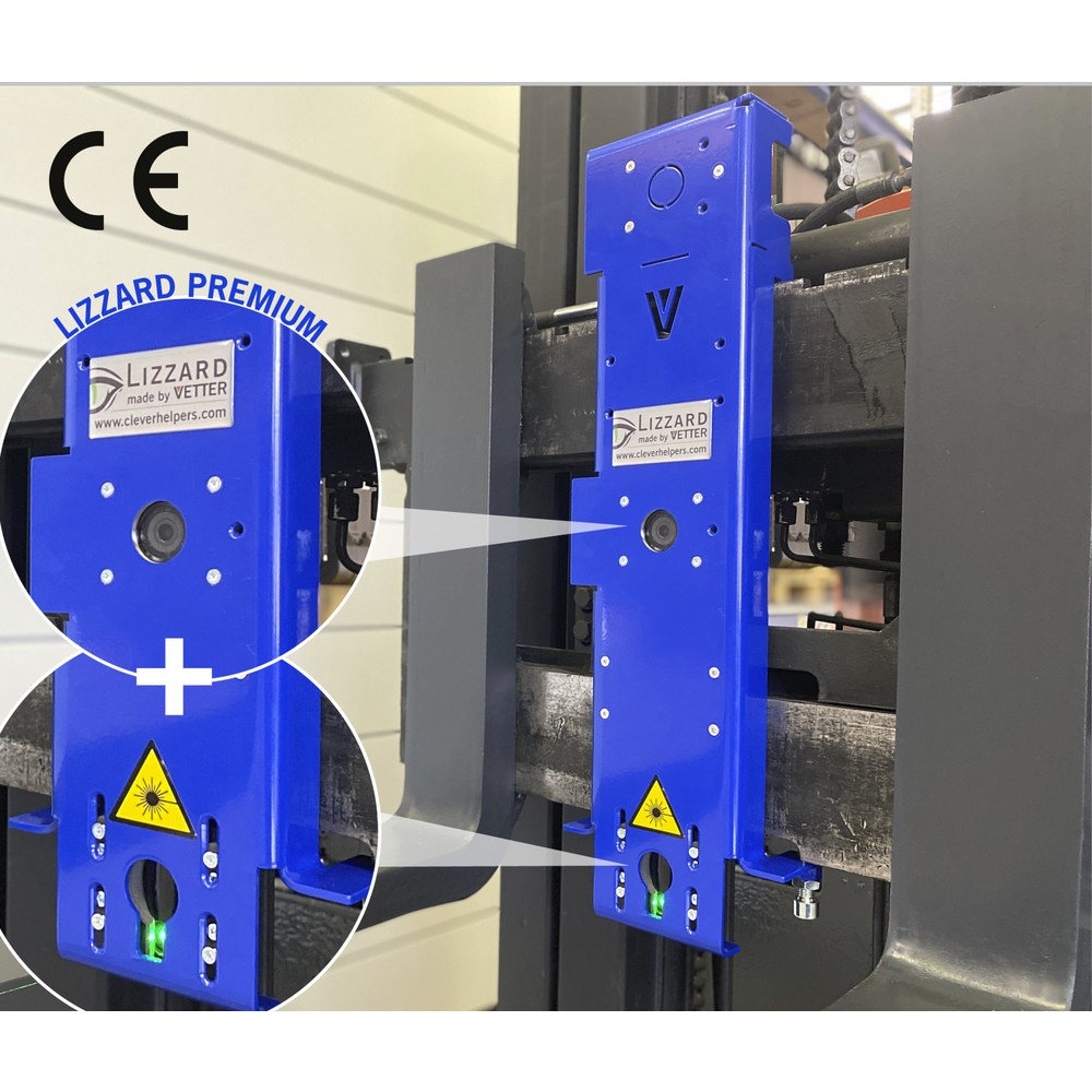 VETTER® LIZZARD Premium, système de guidage de fourche par laser et caméra, ISO 3A