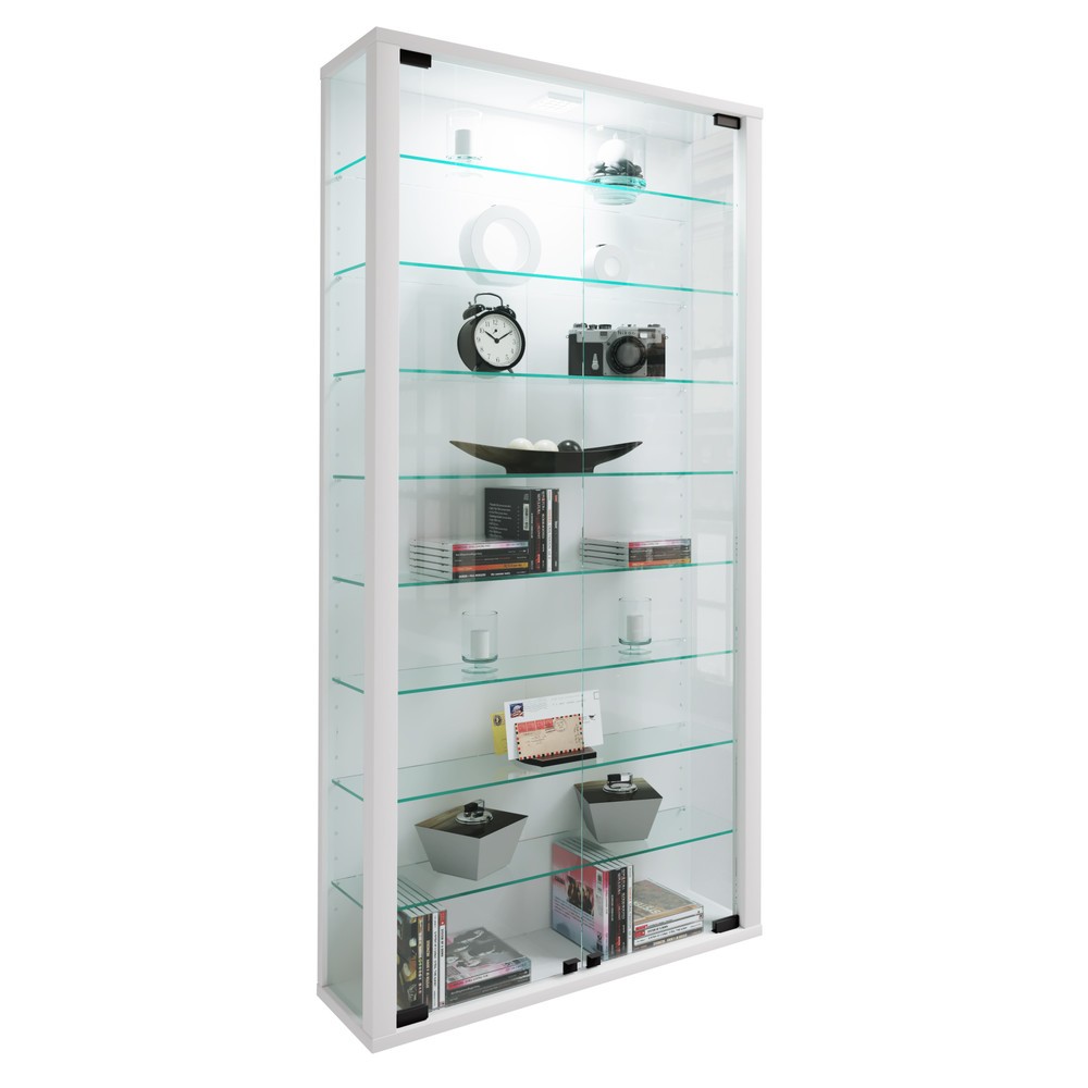 Vitrine à poser Lumo Maxi, éclairage à LED inclus, blanche