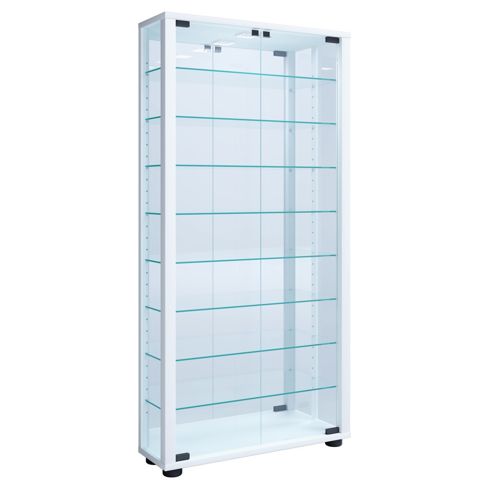 Vitrine Lumo Maxi avec miroir, blanc