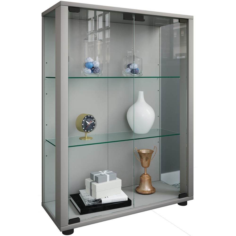 Vitrine Sintalo, éclairage à LED inclus, couleur argent