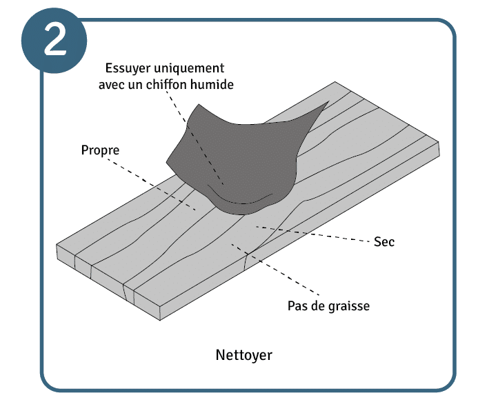 Entretien du bois, étape 2 : nettoyer le bois.